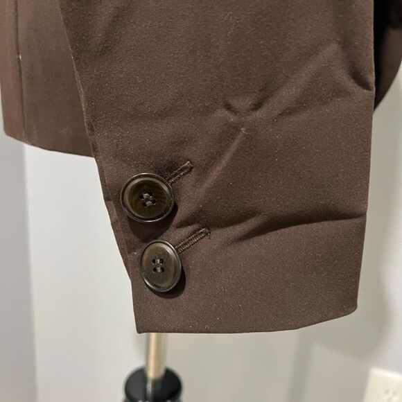 Jones New York Brown Peak Lapel Single Breasted Lined Blazer Suit Jacket Size 6 - Picture 10 of 11